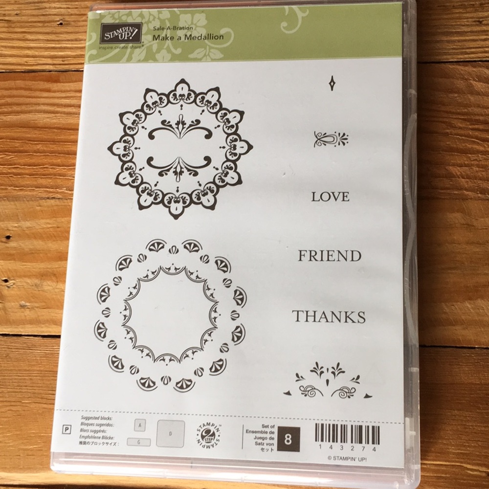 Stampin up- make a medallion- clear cling